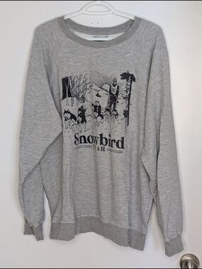 Original Retro Brand Gray Snowbird Utah Graphic Crewneck